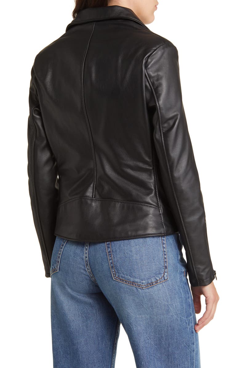 Clean Perfecto Asymmetric Leather Moto Jacket Schott NYC