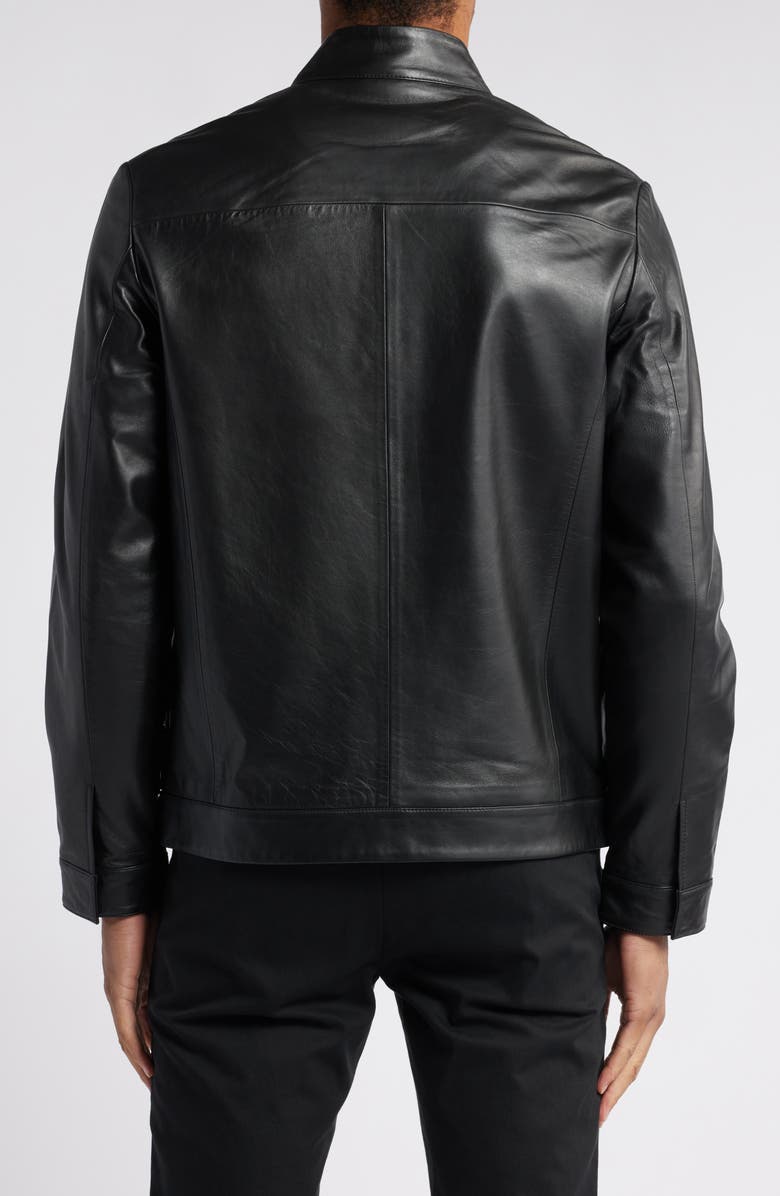 Stand Collar Leather Bomber Jacket Nordstrom