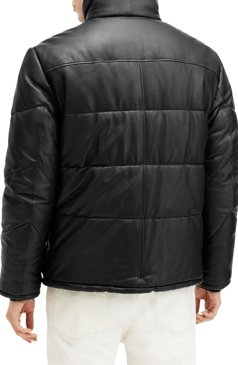 Raya Leather Puffer Jacket AllSaints