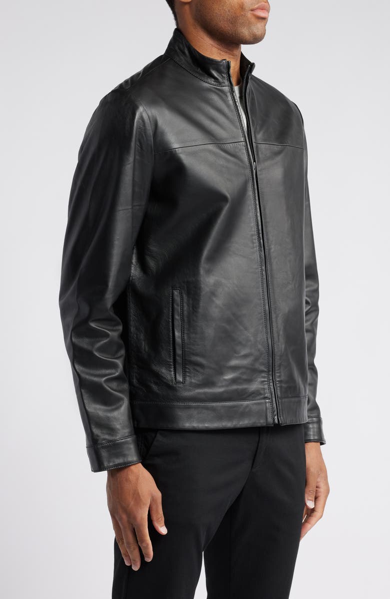 Stand Collar Leather Bomber Jacket Nordstrom