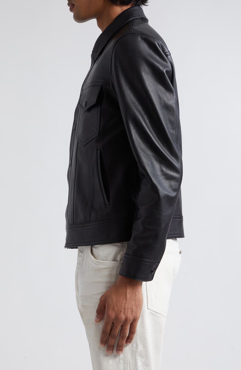 Grained Goatskin Leather Trucker Jacket TOM FORD