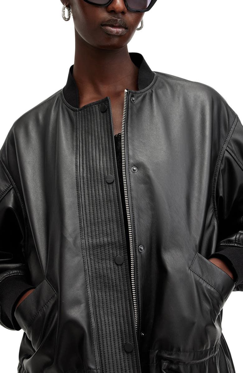 Sofi Leather Bomber Jacket AllSaints