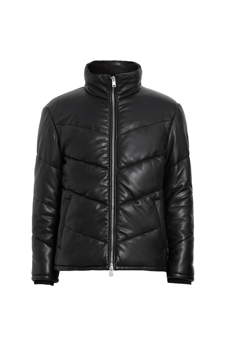 Raya Leather Puffer Jacket AllSaints