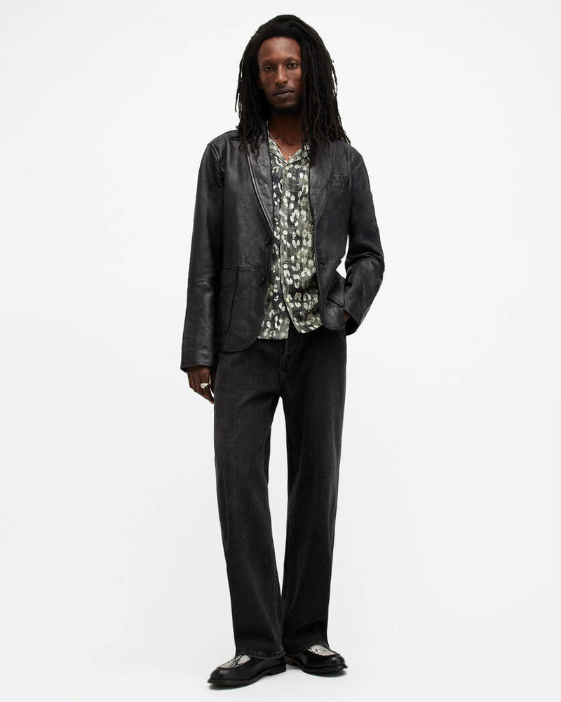 Andrius Leather Blazer All Saints