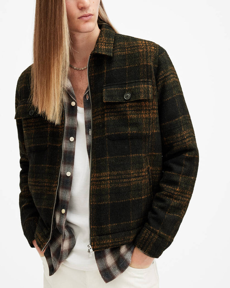 Bauhaus Checked Sherpa Lined Jacket All saints