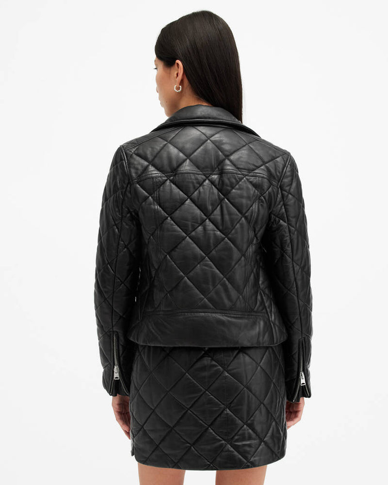 Dalby Quilted Leather Biker All Saints