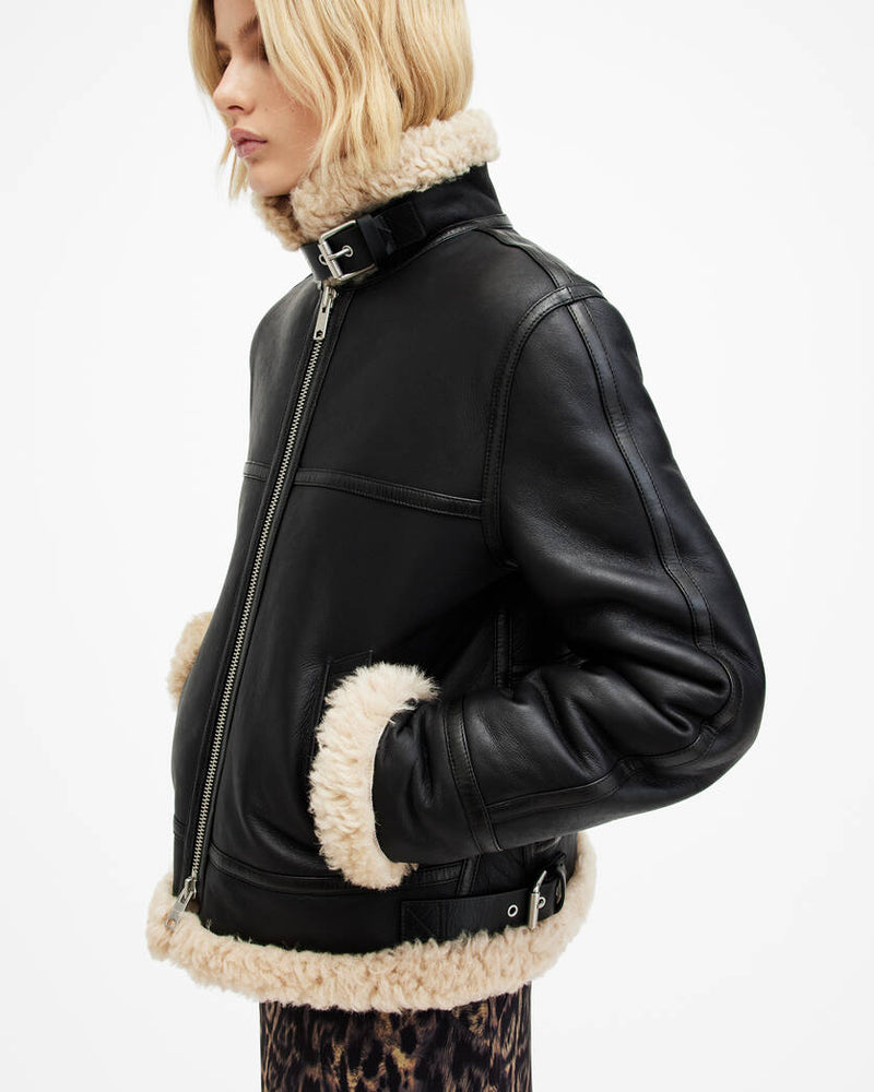 Lorel Shearling Flying Jacket All Saints