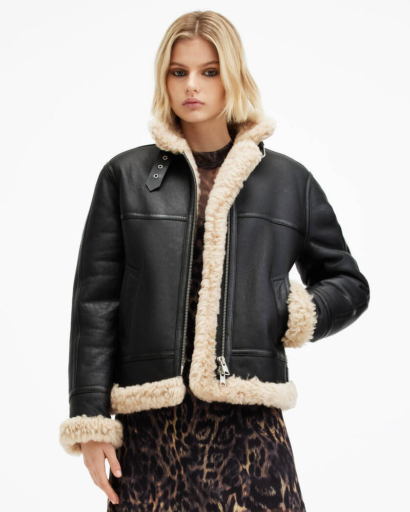 Lorel Shearling Flying Jacket All Saints