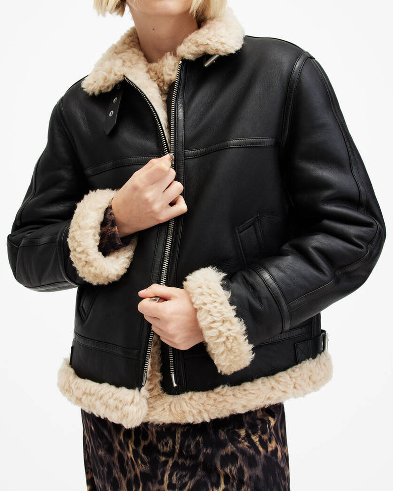 Lorel Shearling Flying Jacket All Saints