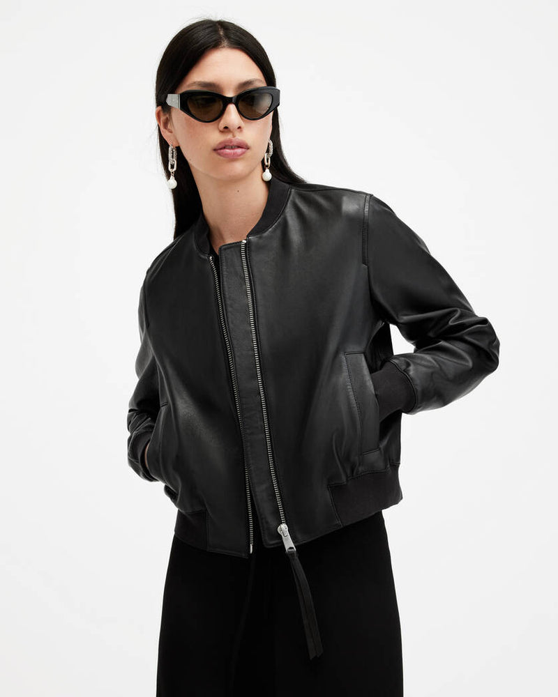 Orten Leather Bomber Jacket All Saints