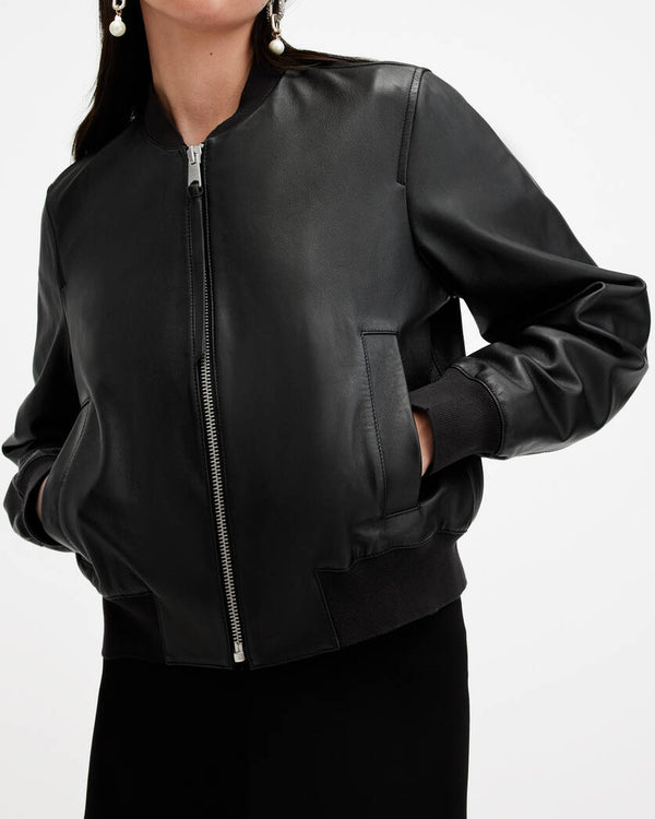 Orten Leather Bomber Jacket All Saints