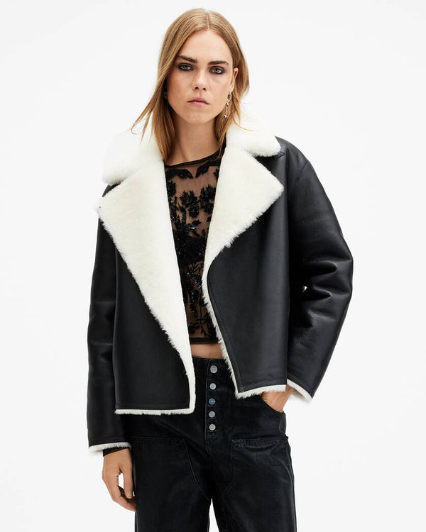 Anita 2-In-1 Reversible Shearling Jacket All Saints