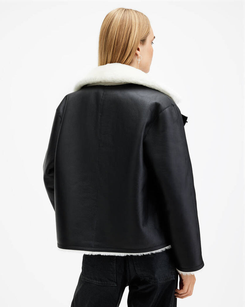 Anita 2-In-1 Reversible Shearling Jacket All Saints