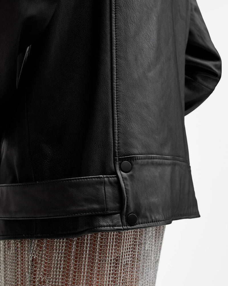 Billie Relaxed Fit Leather Biker Jacket All Saints