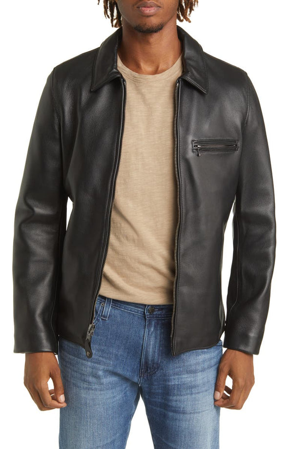 Men's Waxy Leather Delivery Jacket Schott NYC