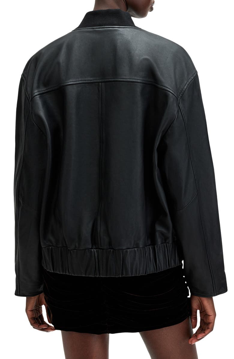 Yara Leather Bomber Jacket AllSaints