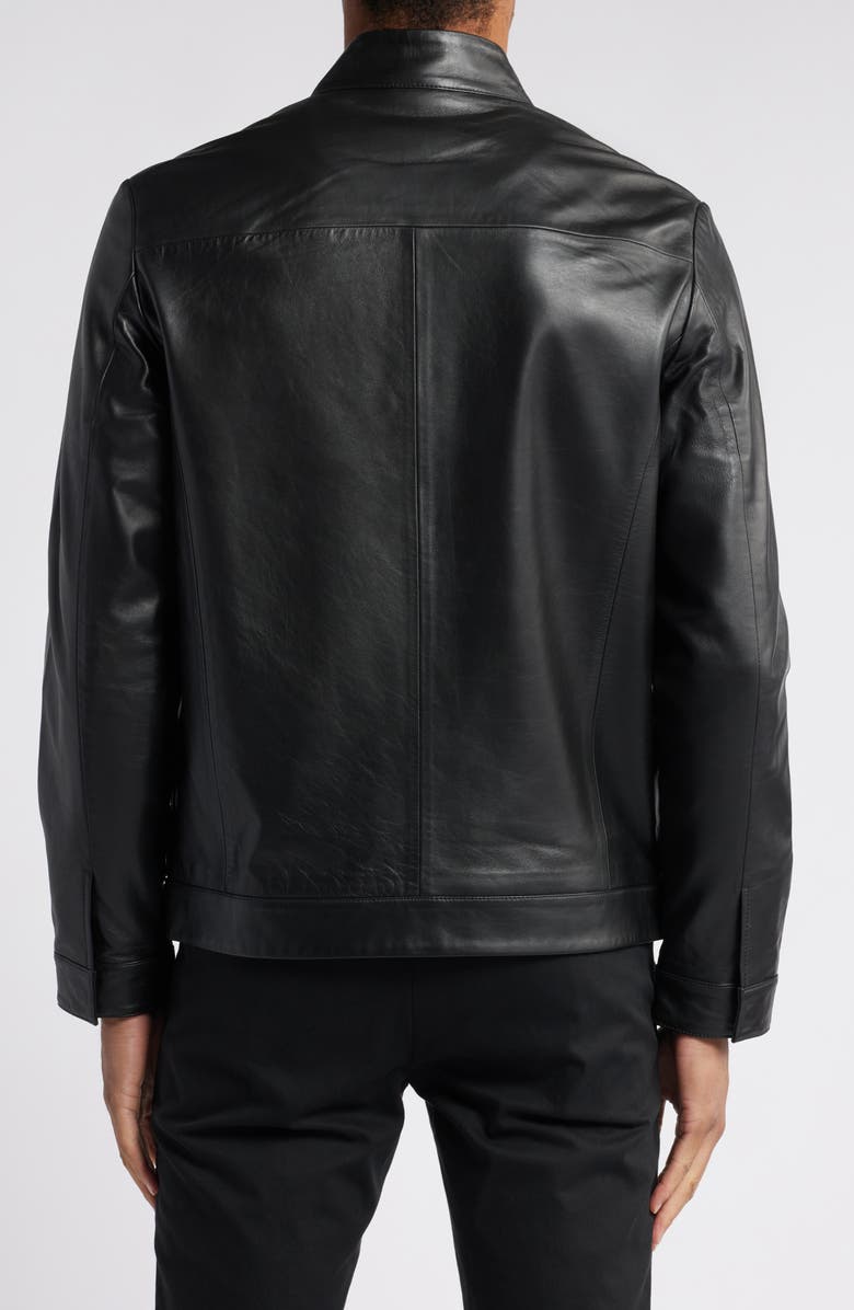 Stand Collar Leather Bomber Jacket Nordstrom