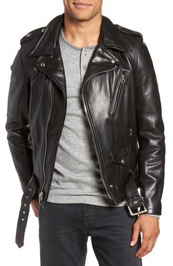 50s Cowhide Leather Moto Jacket Schott NYC