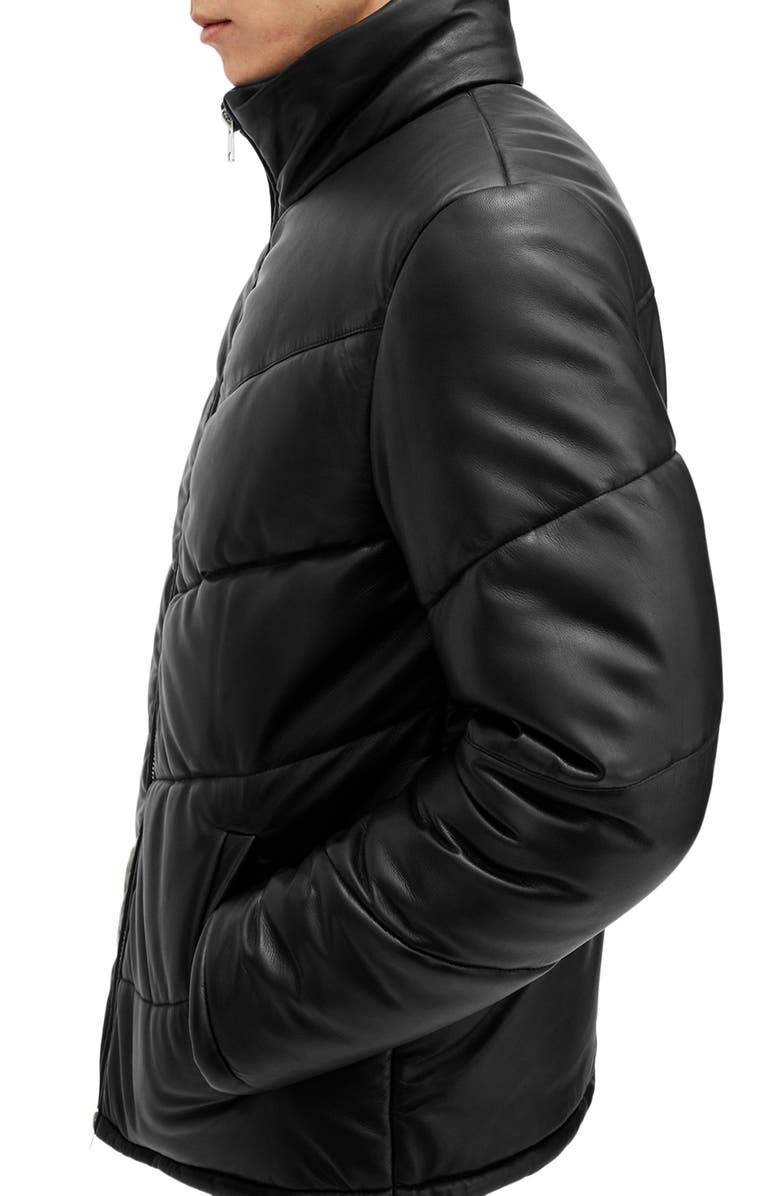 Raya Leather Puffer Jacket AllSaints