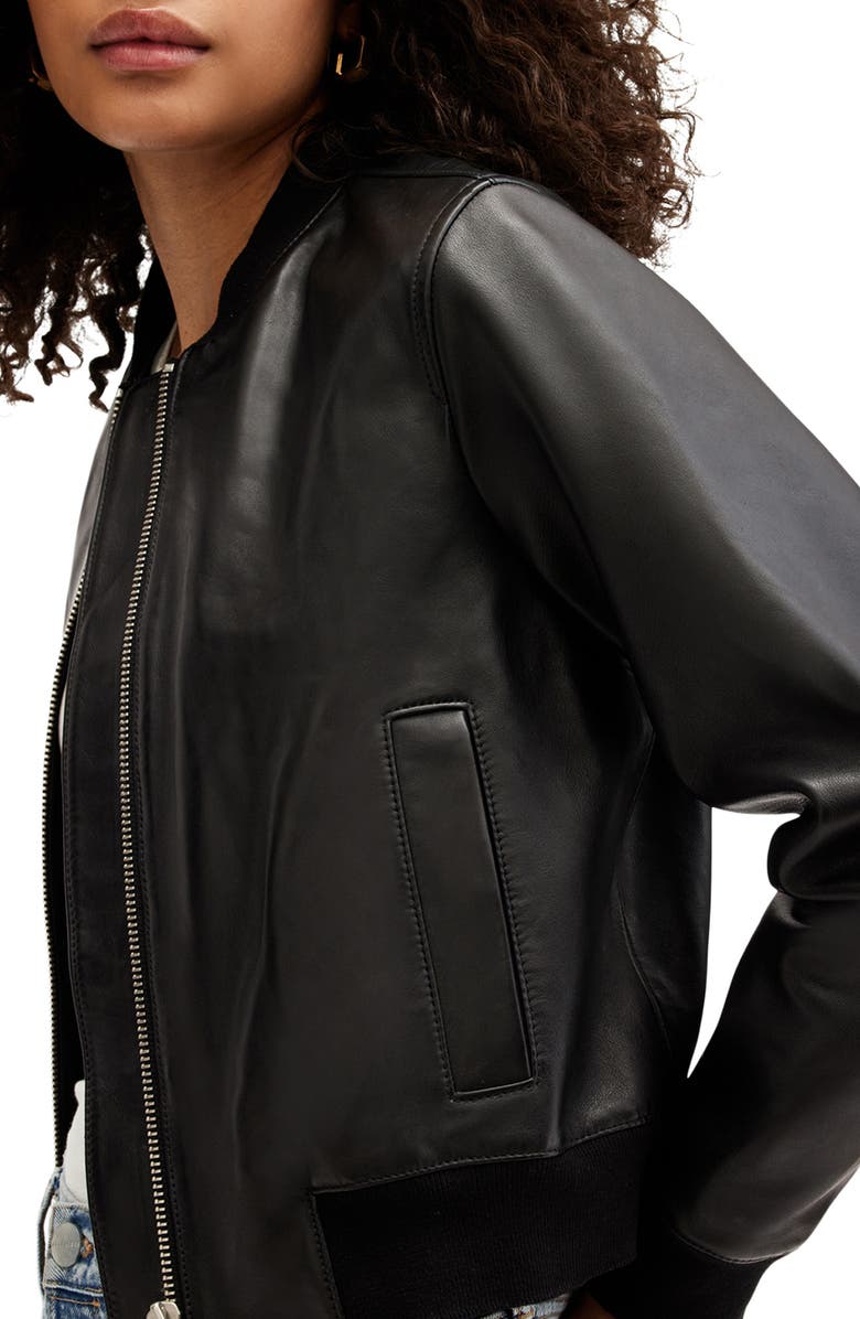 Orten Leather Bomber Jacket AllSaints