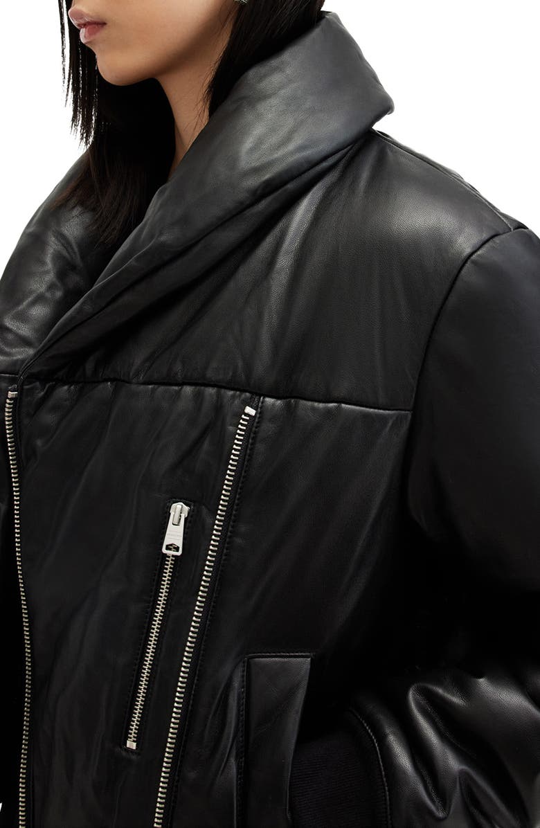 Lauren Lea Leather Puffer Jacket AllSaints