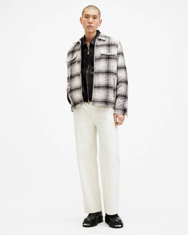 Banshee Textured Checked Jacket Allsaints