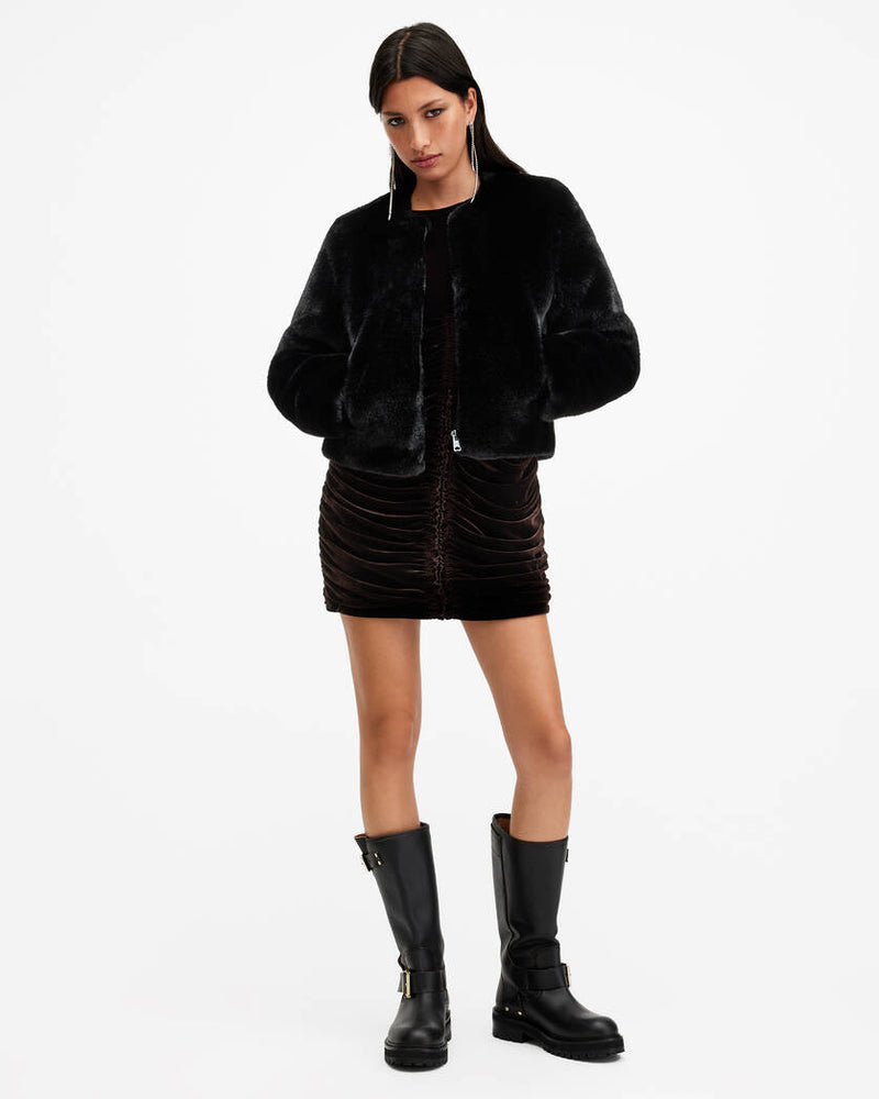 Florence Faux Fur Cropped Coat Allsaints