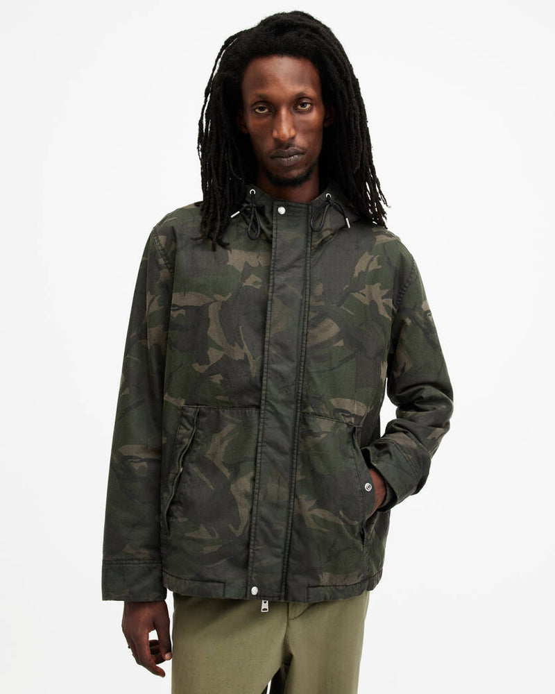 Atticus Camouflage Hooded Jacket Allsaints