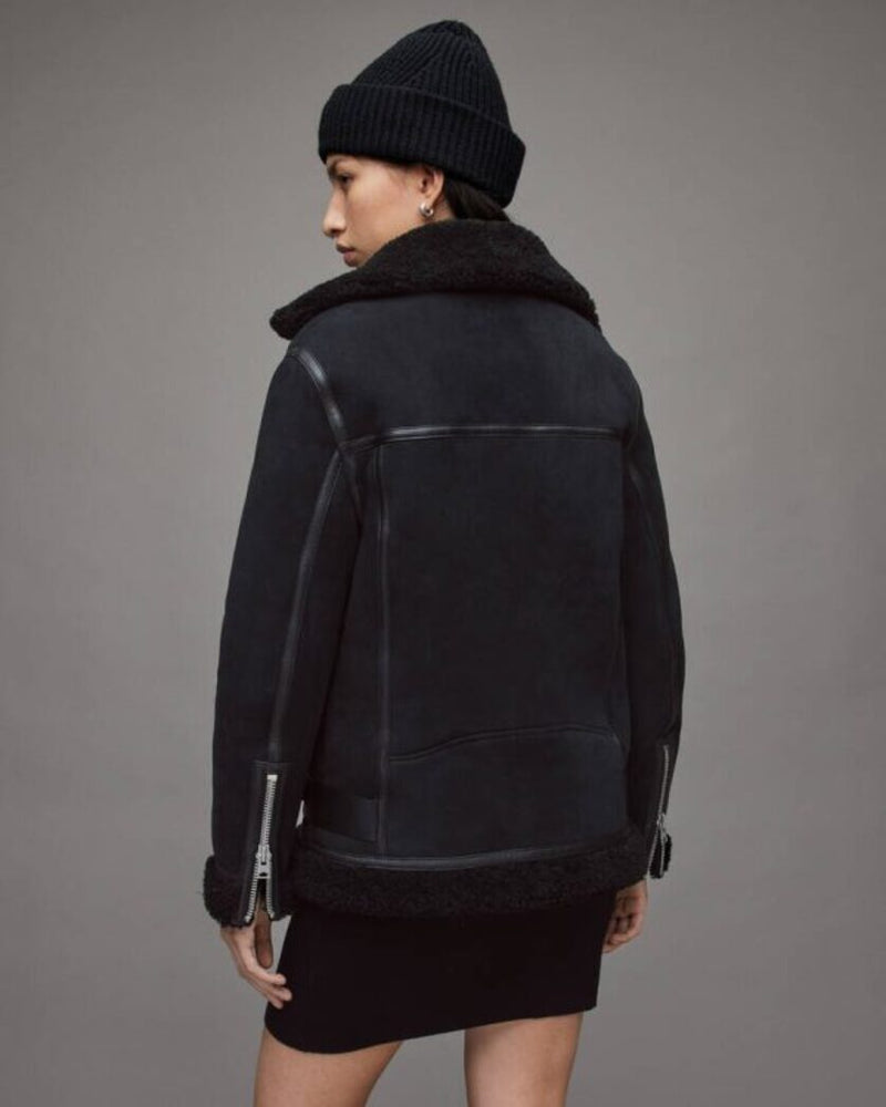 Rei Shearling Biker Jacket